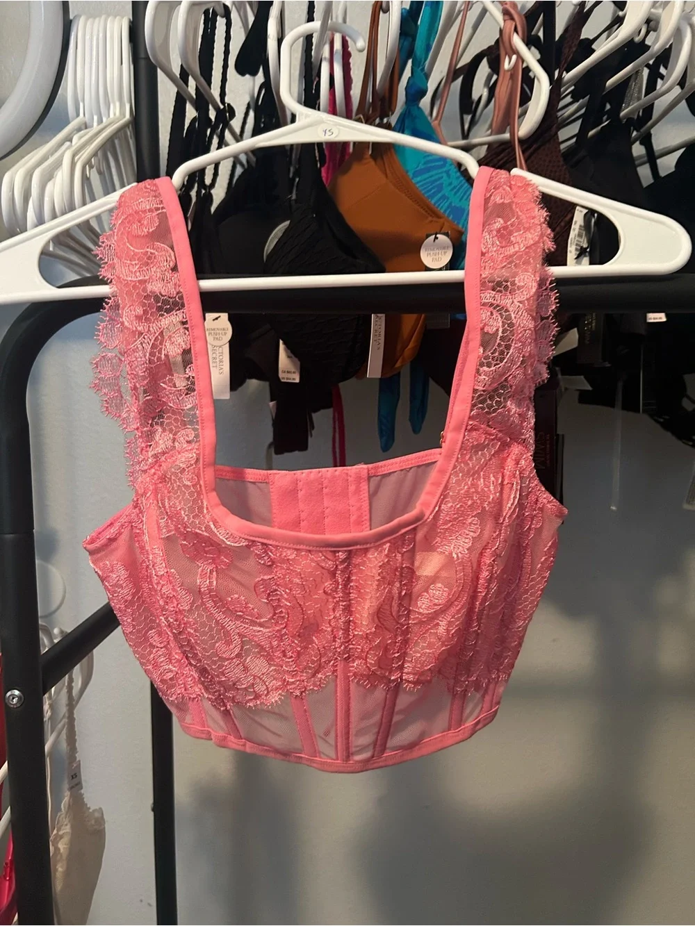 Victoria's Secret Pink Lace Longline Bralette